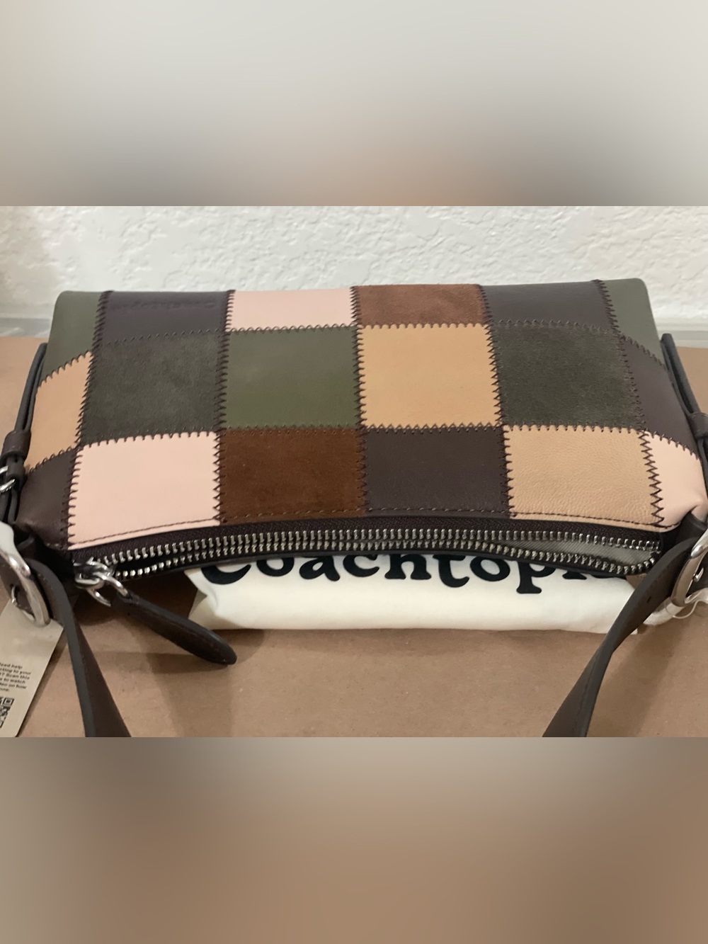 NWT Coach Coachtopia Alter/Ego Small Slouchy Shoulder Bag in Maple/Olive CFG00 - Picture 7 of 8